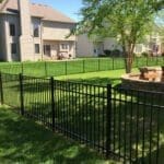 aluminum fence in nobleville indiana backyard