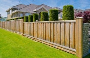 wood fence in indianapolis backyard