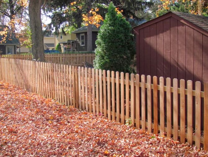 wooden fence in westfield indiana backyard