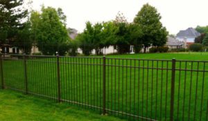 Aluminum dog fence in Zionsville installed by an indianapolis fence company