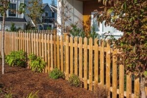wooden fence in an indianapolis neighborhood