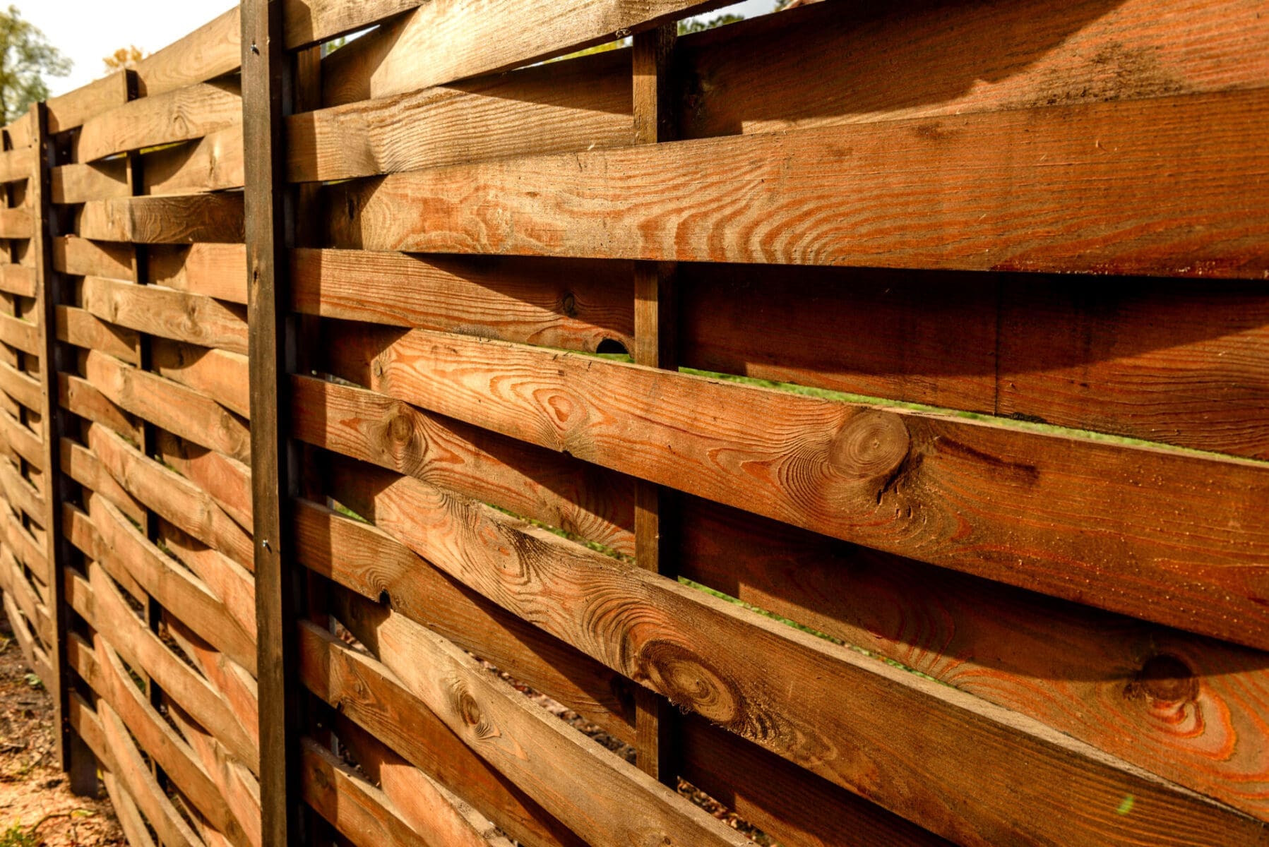 Horizontal Slat Fence Ideas