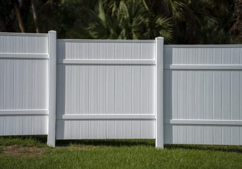 Vinyl commercial fence