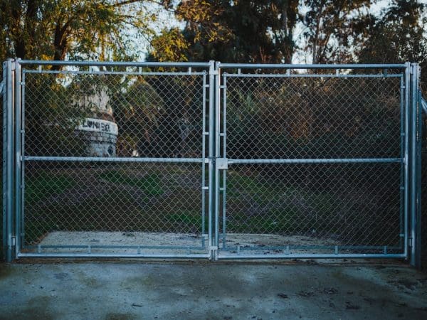 Chain-link gate installation