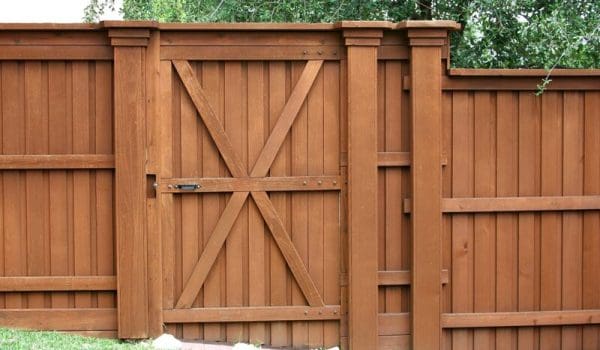 residential wooden gate